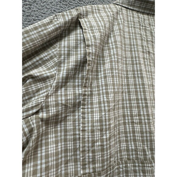 Dickies Shirt Mens 3XL Beige Plaid Short Sleeve Temp-iQ Performance Work - Picture 12 of 14